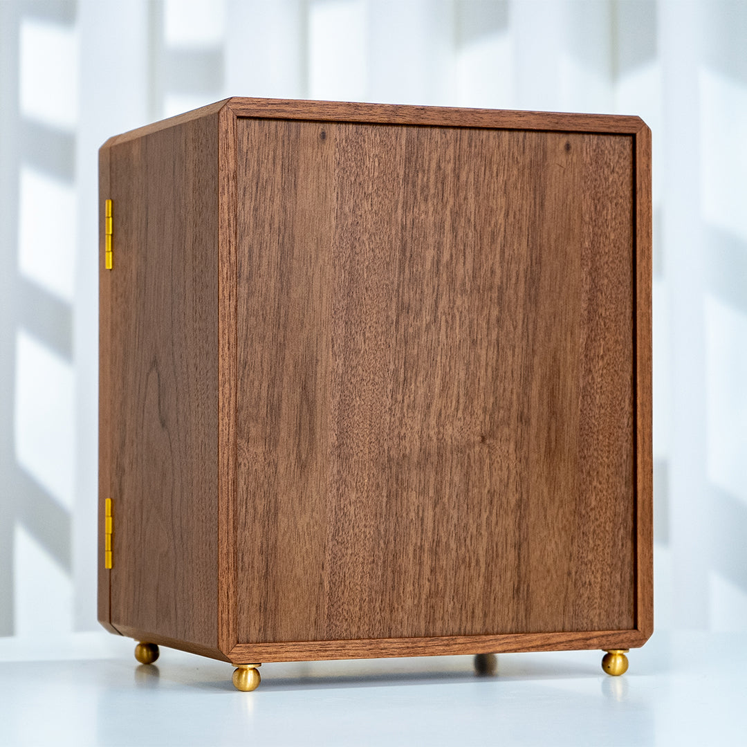Walnut wood Jewelry Box with 5 drawers