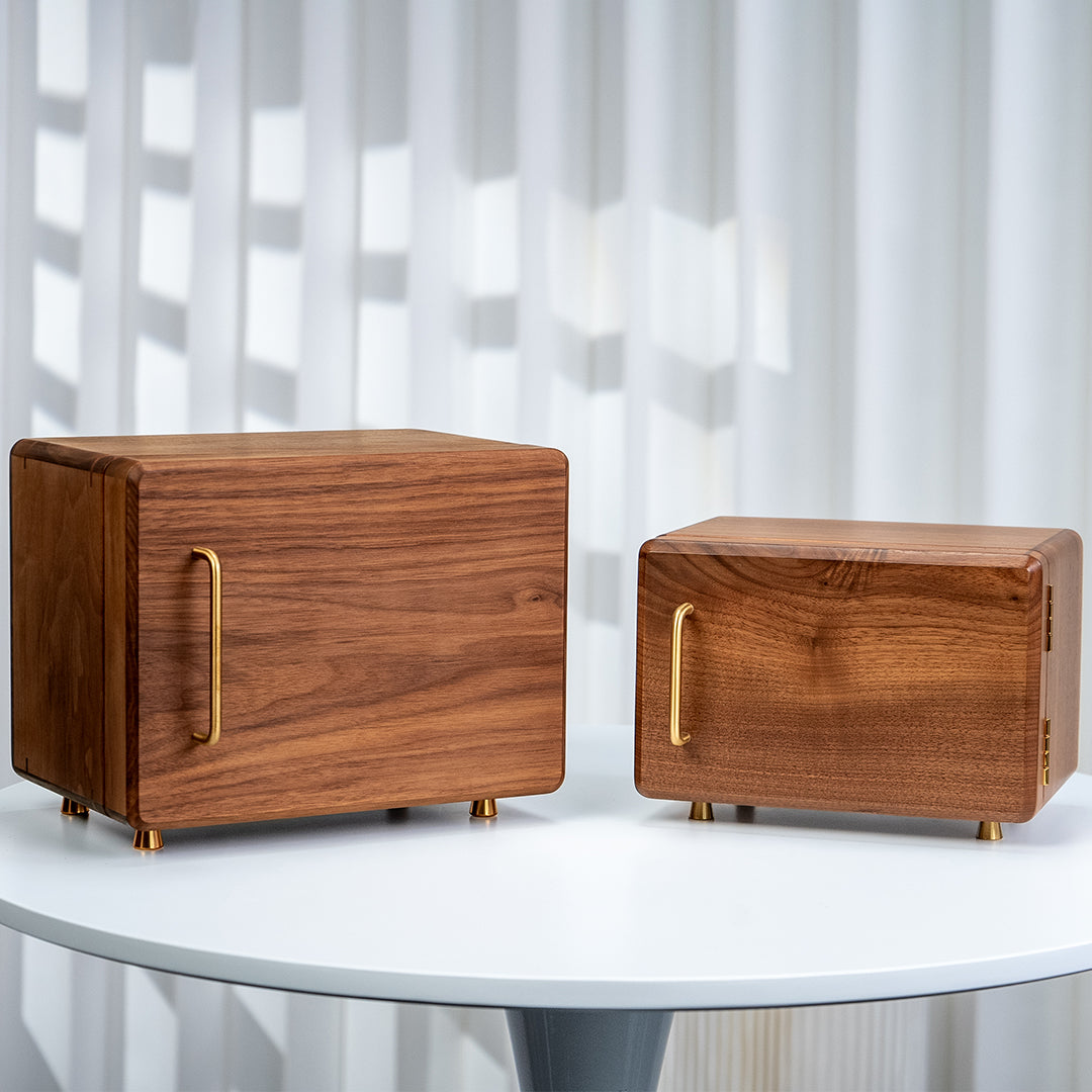 Solid Walnut Jewelry Box with 3/4 Drawers