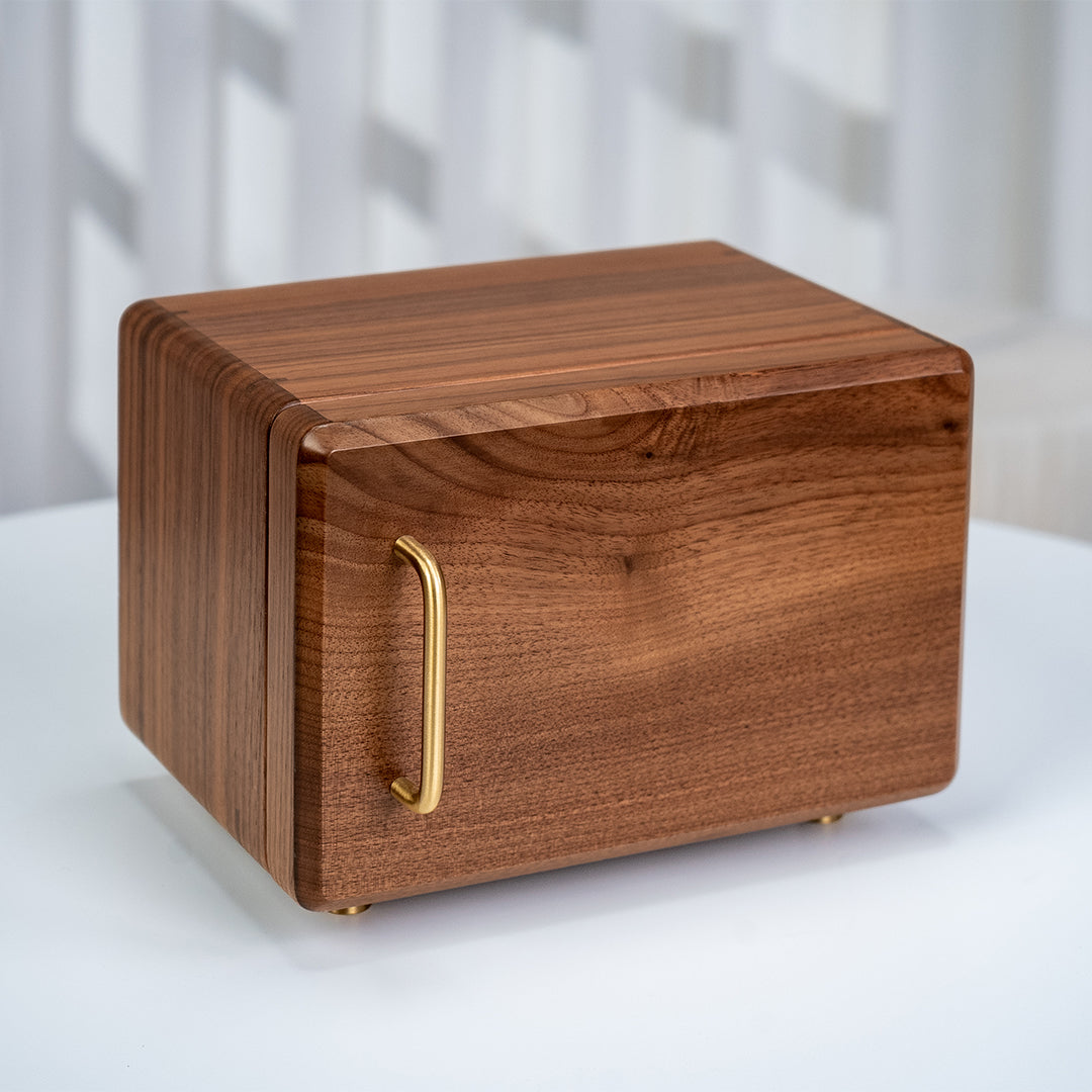 Solid Walnut Jewelry Box with 3/4 Drawers