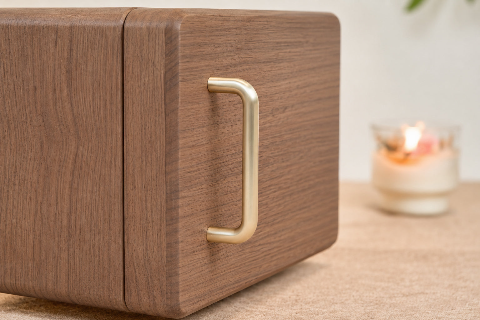 Personalized Walnut Jewelry Cabinet with 4 Drawers & Hooks 11